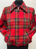 70s Does 50s Tartan Plaid Cropped Jacket by Gay Girl - Size 10-12