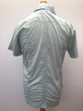 1950s Style Guayabera Shirt in Blue - Size Small