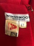 womens  Windsmoor  vintage  Urban Village Vintage  urban village  sleeve  round collar  red  mini dress  dress  black stitch detail  60s  1960s  10