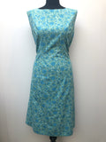 womens  vintage  Urban Village Vintage  urban village  floral print  floral dress  floral  dress  blue  60s  1960s  14