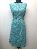 1960s Sleeveless Floral Dress - Size 14