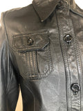 womens jacket  womens coat  womens  waist belt  vintage  Urban Village Vintage  urban village  soft leather  safari style  Safari jacket  safari  retro  pockets  Leather Jacket  Leather Coat  Leather  Jacket  fitted  dagger collar  coat  button down  button  brown leather  black  big collar  70s  70  1970s  10