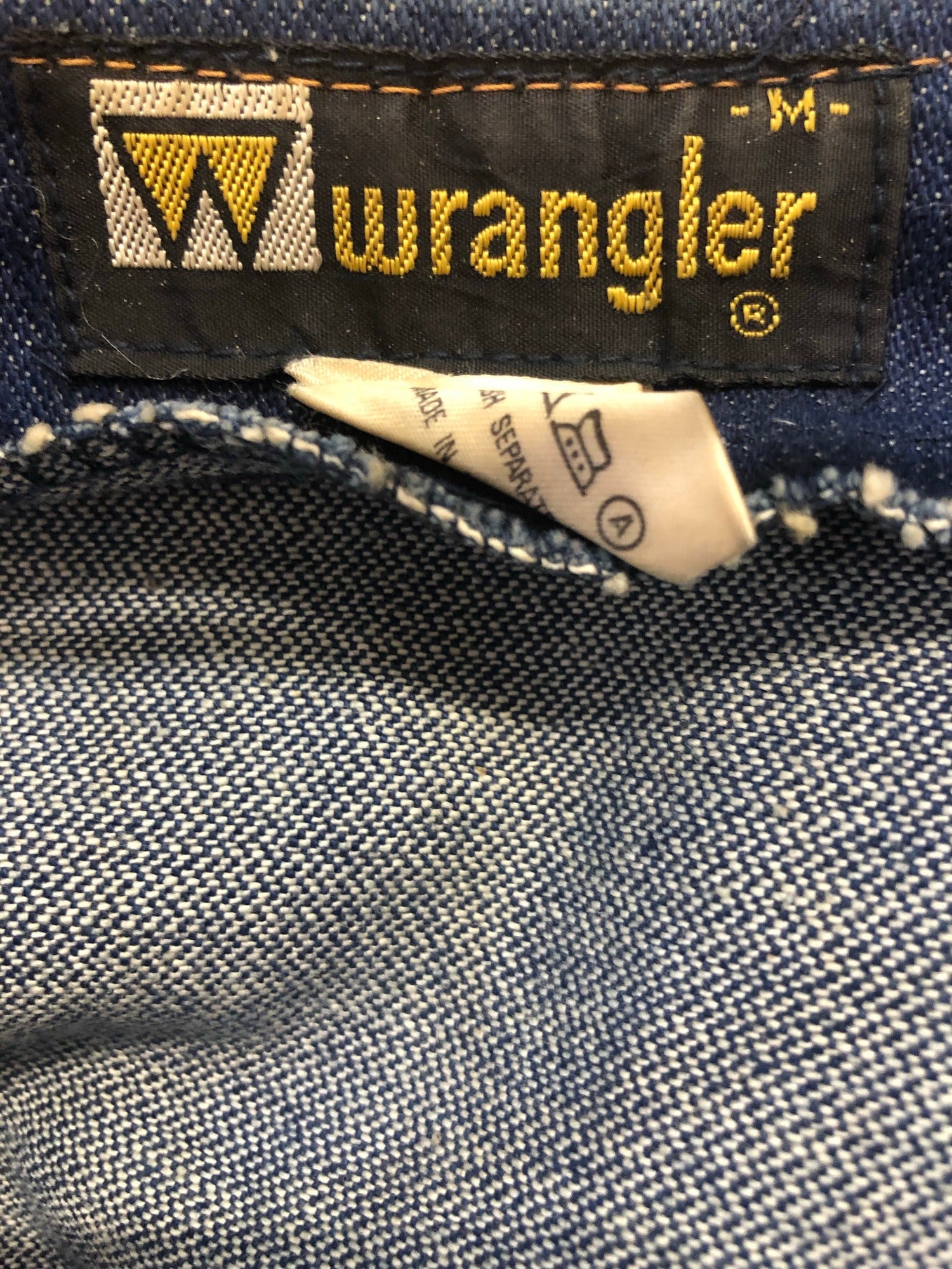 Vintage 1970s Denim Waistcoat by Wrangler Size M Urban Village Vintage Clothing UrbanVillageVintage