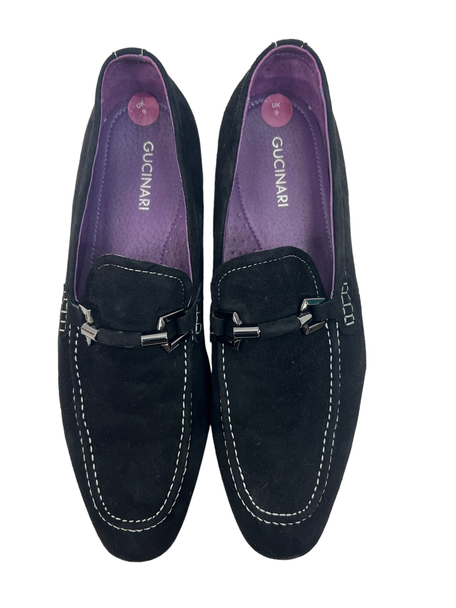 Suede Loafer Shoes in Black by Gucinari Size UK 9 Mens Shoes Urban Village UrbanVillageVintage