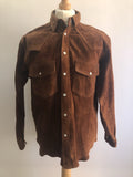 western shirt  western  vintage  Urban Village Vintage  Suede Jacket  shirt jacket  Shirt  S  pearl snap fastening  mens  Jacket  Cowboy Shirt  brown shirt  brown  autumnal  autumn  70s  70  1970s