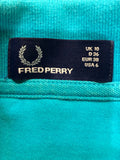 womens  Urban Village Vintage  top  T-Shirt  striped  polo top  polo  MOD  Fred Perry  embroidered logo  blue  10