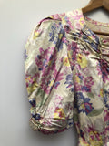 womens  waist belt  vintage  Urban Village Vintage  red  puff sleeve  multi  maxi dress  long dress  floral  Embroidered  dress  belted  8  70s  1970s