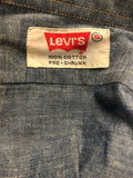womens shirt  womens  western shirt  western  vintage  Urban Village Vintage  urban village  top  sleeve  shirt sleeve  shirt  pre-shrunk shirt  orange tab  long sleeves  long sleeve  levis  dagger collar  collar  button down  button