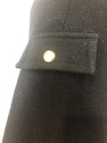Wool  womens  vintage  Urban Village Vintage  urban village  Skirts  skirt  high waisted  denim style  Black  Alexon  a line  8  70s  1970s