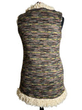 zero waste womens waistcoat vintage vegan Urban Village Vintage urban village UK thrifted thrift sustainable style stripe pattern store slow fashion sleevless shop sheepskin second hand save the planet reuse recycled recycle recycable preloved patterned online multi ladies knitted Jacket hippie Gilet festival faux sheepskin trim faux sheepskin lining faux sheepskin fashion concious fashion clothing clothes boho bohemian Birmingham 70s 70 10
