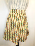 womens  white  vintage  Urban Village Vintage  urban village  Skirts  skirt  retro  orange  multi  Mini Skirt  chevron stripe  blue floral print  8  60s style  60s  60  1960s  1960