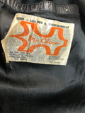 vintage  Urban Village Vintage  urban village  s  pockets  Mr Clive  mens  long sleeve  Leather Jacket  Leather  front pockets  chest pockets  Black Leather  Black Jacket  black  70s  1970s