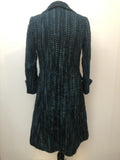 womens coat womens vintage Turquoise long coat Green double breasted coat double breasted blue Aquascutum 12 urban village vintage