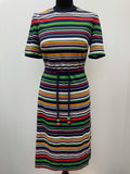 1970s Berkertex Striped Dress - Size 12