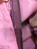 womens  vintage  Urban Village Vintage  urban village  summer dress  summer  string fastening  Pink  paisley inspired  maxi dress  hippie  full length  floral print  8  70s  70  1970s
