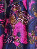 womens  vintage  Urban Village Vintage  pink  multi  floral print  dress  collar  blue  belted dress  balloon sleeves  balloon sleeve  8  60s  1960s