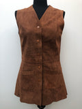 1970s Long Waistcoat in Brown - Size 10