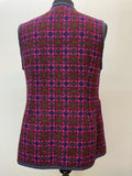 Wool Blend  wool  womens  Welsh Woollens  welsh wool  waistcoat  vintage  vest  Urban Village Vintage  urban village  tunic  tapestry  sleevless  retro  purple  pure wool  pink  Green  14  100% Wool