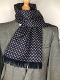 1960s Fringed Wool Backed Paisley Scarf by Folkespeare - One Size