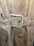 vintage  suede  safari style  Safari jacket  safari  mens  M  Jacket  Fitted  camel  brown  Belted waist  belted jacket  belted  70s  1970s