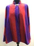 1960s Striped Cape in Red and Purple - Small