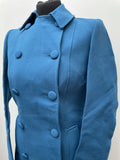 womens  vintage  Urban Village Vintage  urban village  pockets  Pindi Sports  NOS  MOD  made in england  long sleeve  Jacket  double breasted coat  double breasted  deadstock  collar  coat  button down  button  blue  big collar  60s  1960s  10