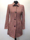 Womens L.K. Bennett Purple & Pink Patterned Coat - Size 12 - Urban Village Vintage