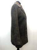 womens  vintage  Urban Village Vintage  urban village  Suede Jacket  Suede  press stud fastening  pockets  Paul Blanche  long sleeve  Jacket  Green  coat  60s  1960s  12