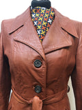 womens  vintage  Urban Village Vintage  mens  Leather Jacket  brown  70s