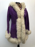 womens jacket  womens coat  womens  vintage  Urban Village Vintage  Sheepskin  purple  Jacket  hooded  hood  10