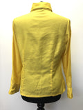 yellow  womens  vintage  top  dagger collar  Blue  blouse  70s  1970s  12