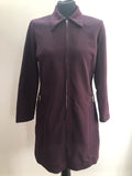 zip front dress  zip front  womens  vintage  Urban Village Vintage  purple  long sleeves  dresses  dress  collared dress  collared  60s  60  1960s  10