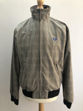 Fred Perry Check Harrington Jacket in Grey - Size M