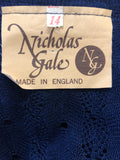 womens  waistcoat  vintage  vest  Urban Village Vintage  urban village  sleeveless  open front  Nicholas Gale  Lightweight Knit  light knitwear  knitwear  knitted  knit  cardi  blue  10