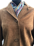 womens  vintage  Urban Village Vintage  urban village  Suedecraft of Bradford  Suede Jacket  Suede  stitch detail  pockets  long sleeves  long sleeve  Jacket  front pockets  collared  collar  chest pockets  button  60s  1960s  16