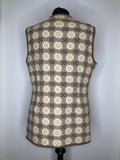 Wool Blend  wool  womens  Welsh Woollens  welsh wool  waistcoat  vintage  vest  Urban Village Vintage  urban village  tunic  tapestry  sleevless  retro  pure wool  cream  brown  60s  1960s  12  100% Wool