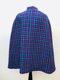womens  Welsh Woollens  welsh wool  welsh  vintage  Urban Village Vintage  tapestry  purple cape  purple  MOD  cape  60s