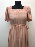 womens  vintage  Urban Village Vintage  urban village  summer dress  summer  pink  lace trim  gypsy shoulder  gypsy dress  dress  cheesecloth fabric  8  70s  1970s