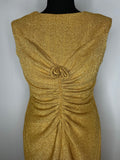 womens  vintage  sparkly  sleeveless  shift dress  shift  scooter  retro  party  new year  modette  MOD  mini dress  mini  lurex  gold  glitter  dress  christmas  10