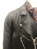 XL  vintage  Motorcycle  mens  Leather Jacket  Leather detailing  Leather  Jacket  fringing  Black Leather  Black  Biker Jacket  Biker Urban Village Vintage