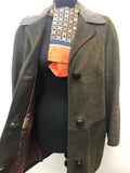 womens  vintage  Urban Village Vintage  urban village  Suede Jacket  Suede  press stud fastening  pockets  Paul Blanche  long sleeve  Jacket  Green  coat  60s  1960s  12