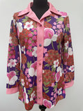 1960s Floral Patterned Blouse - Size 16