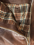 zip front  womens  vintage  Urban Village Vintage  urban village  MOD  mini skirt  mini  Leather  brown  60s  1960s  10
