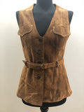 1970s Suede Waistcoat by Suede and Leathercraft Limited - Size UK 10