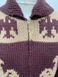1970s Starsky Style Knitted Cardi with Thunderbird Design - M