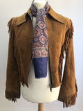 Incredible 1970s Vintage Suede Fringed Jacket by John Carr - Size Small