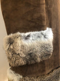 1960s Coney Fur and Suede Coat - Size UK 10