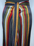 womens  vintage  Urban Village Vintage  urban village  Stripes  Skirts  skirt  Red  multi  knee length  chevron stripe  chevron  Blue  70s  6  1970s