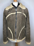 1970s Sherpa Lined Borg Trucker Jacket - Size L