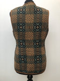 Wool Blend  wool  womens  Welsh Woollens  welsh wool  waistcoat  vintage  vest  Urban Village Vintage  urban village  tunic  tapestry  sleevless  retro  pure wool  brown  60s  1960s  12  100% Wool